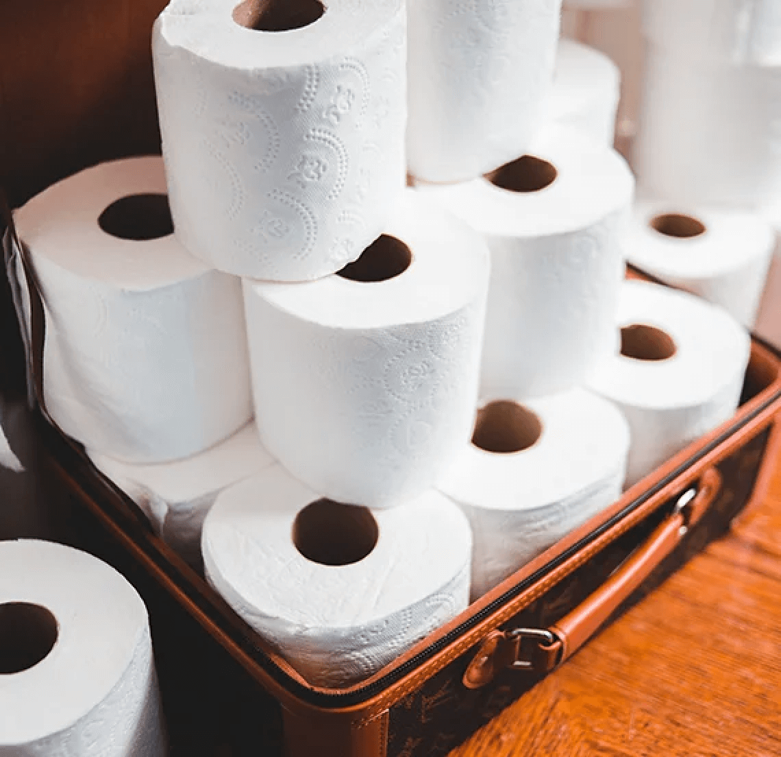 pile of toilet paper
