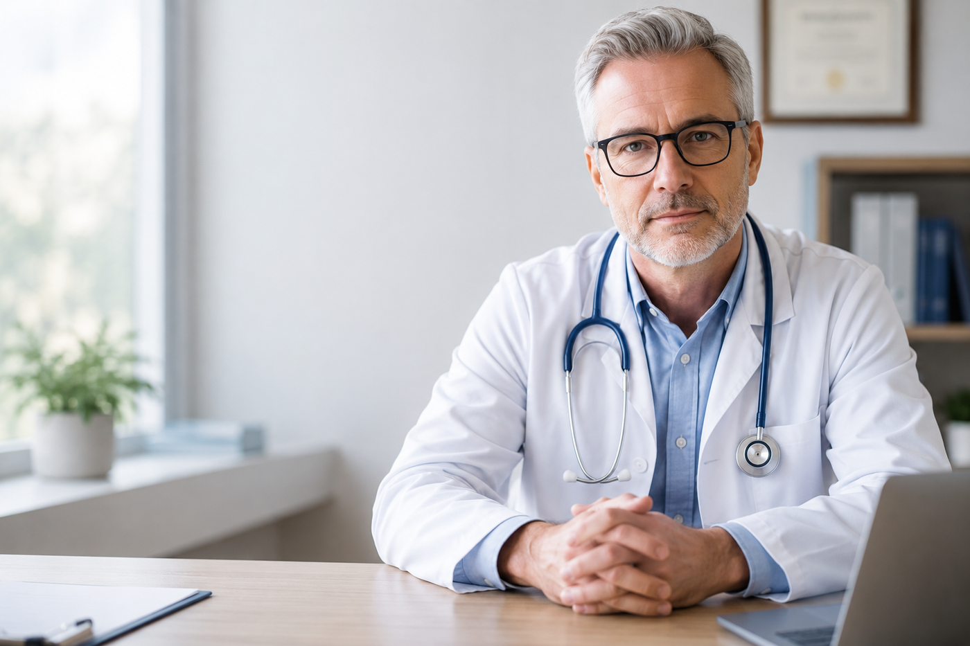 Healthcare provider discussing medical support options